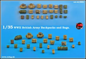 1/35  WWII British army backpacks and military bags set /35H4