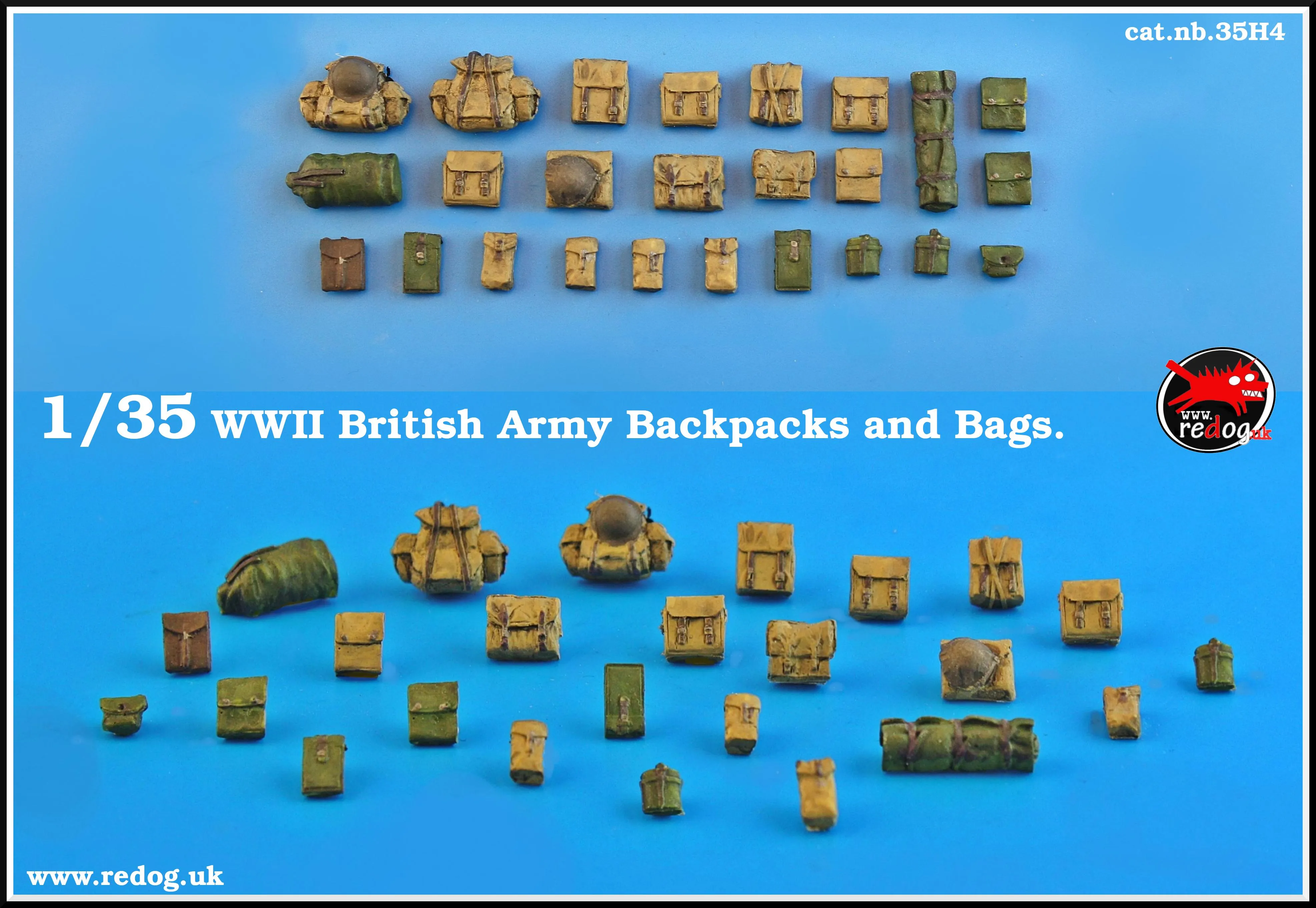 1/35  WWII British army backpacks and military bags set /35H4