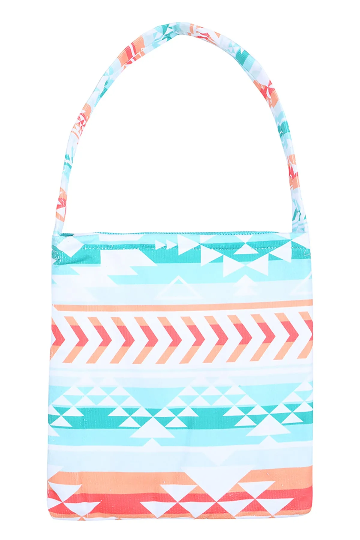 2-IN1 BEACH TOWEL AZTEC PRINT FOLDABLE TOTE BAG