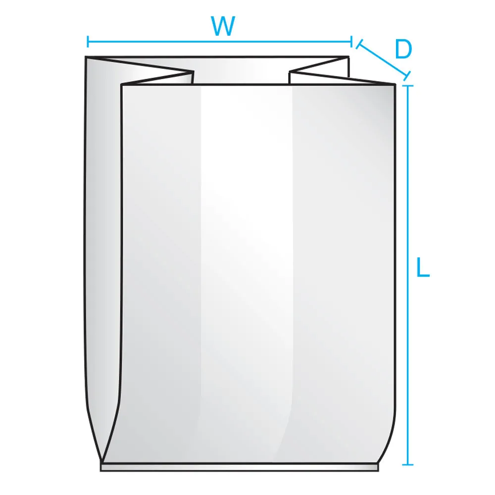 23" x 10" x 40" x 4 mil Clear Eco-Manufactured Plastic Side-Gusseted Bags (Case of 100)