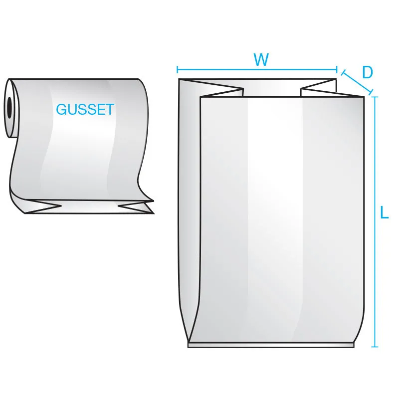 23" x 17" x 46" x 2 mil Clear Eco-Manufactured Plastic Side-Gusseted Bags (Roll of 200)