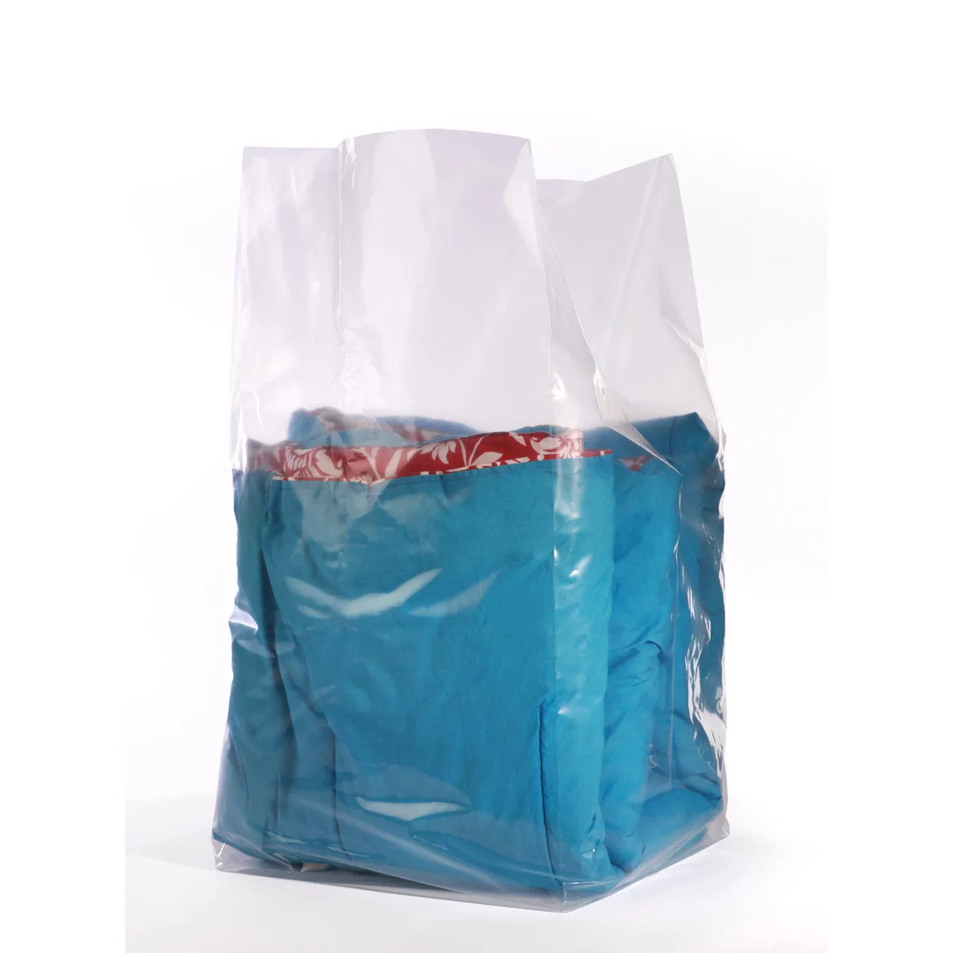 23" x 17" x 46" x 2 mil Clear Eco-Manufactured Plastic Side-Gusseted Bags (Roll of 200)