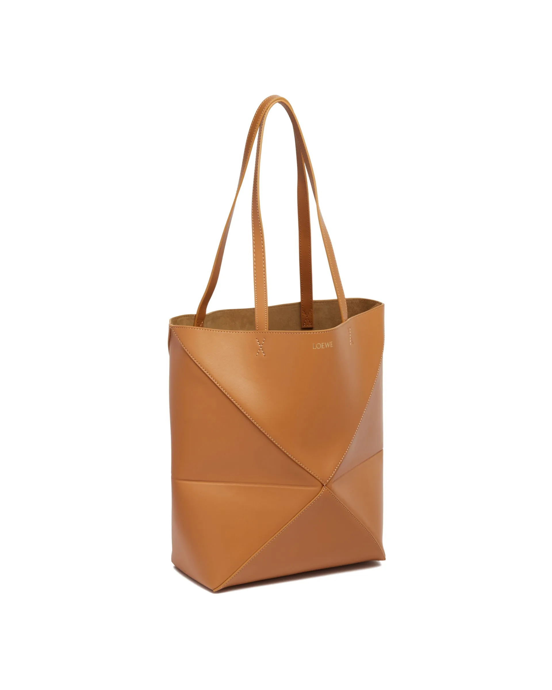 Beige Medium Puzzle Fold Tote