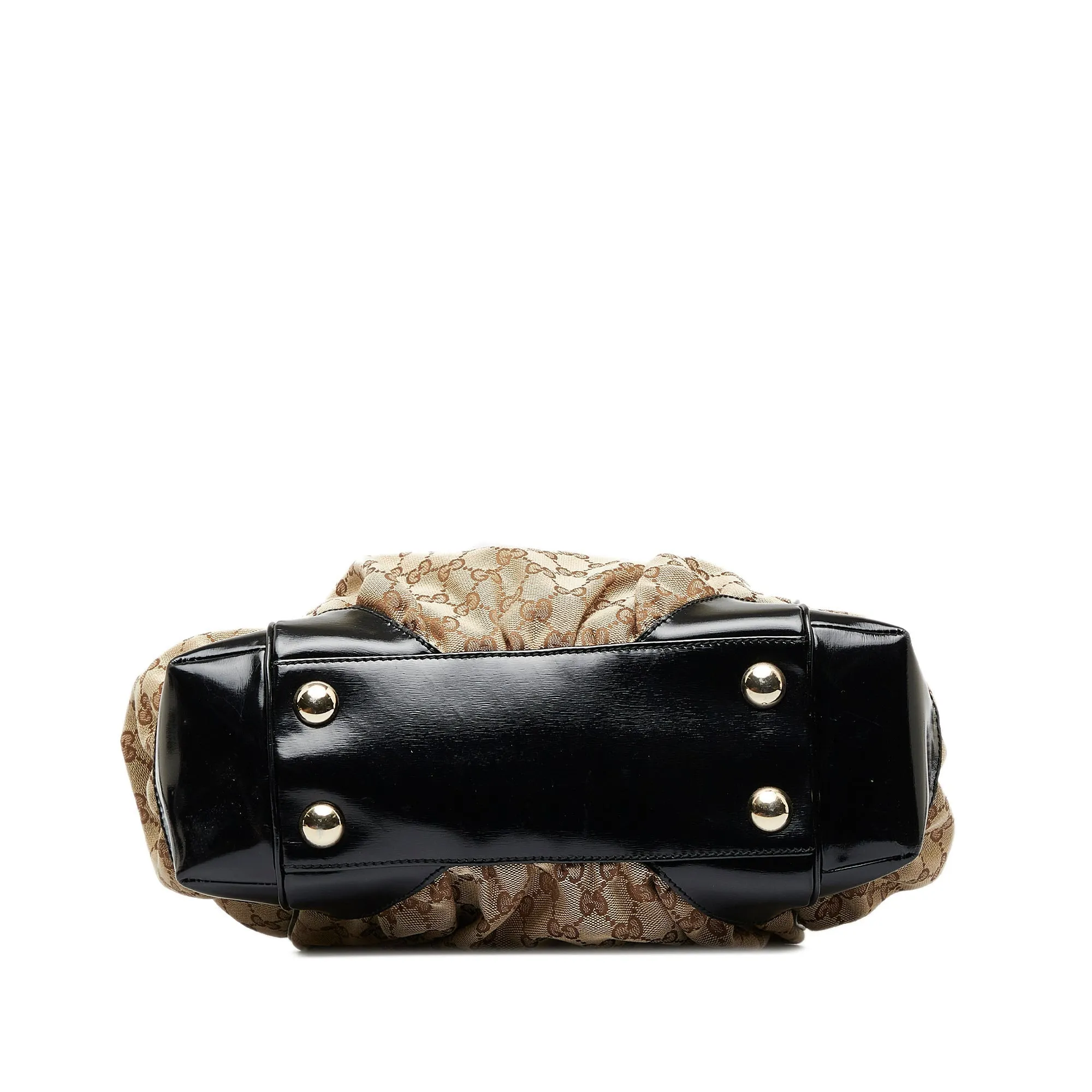 Brown Gucci GG Canvas Full Moon Tote Bag