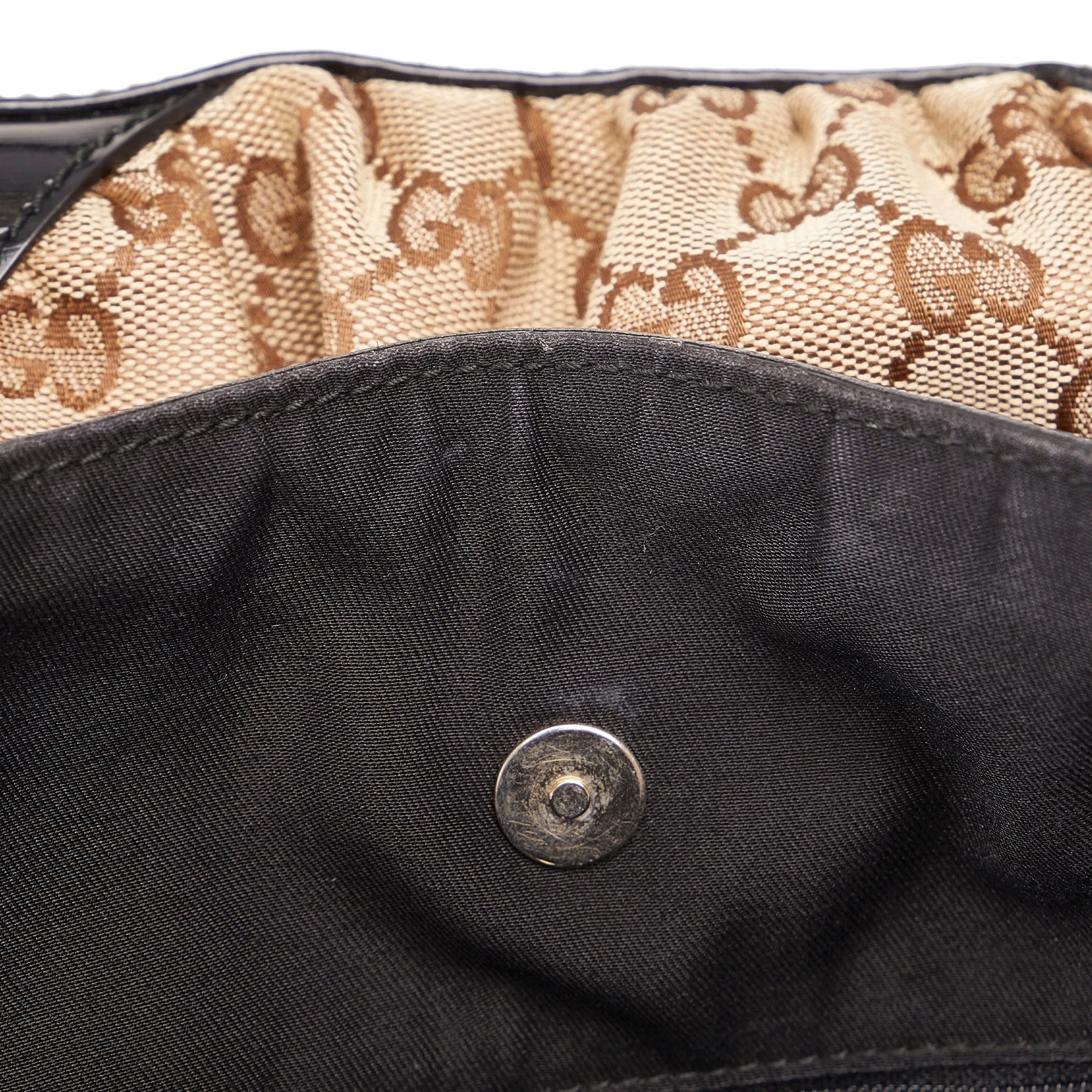 Brown Gucci GG Canvas Full Moon Tote Bag