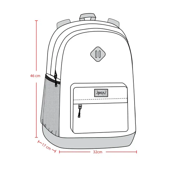Deux Par Deux Kids Backpack - Off White Flowers