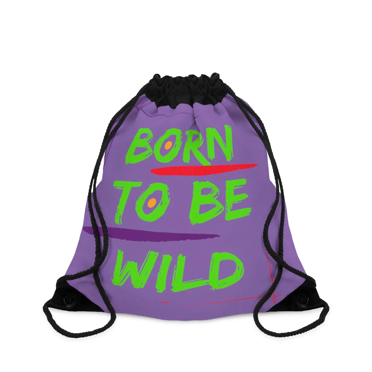 Drawstring Bag ( Born To Be Wild  Purple )