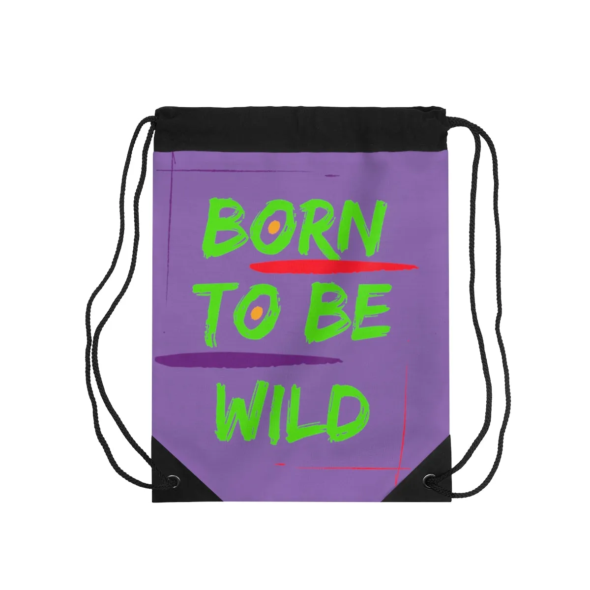 Drawstring Bag ( Born To Be Wild  Purple )