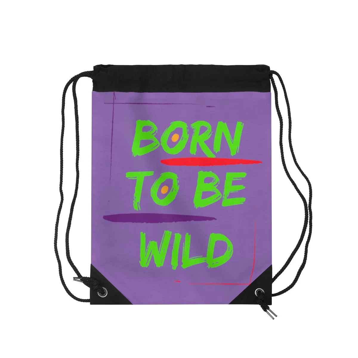 Drawstring Bag ( Born To Be Wild  Purple )
