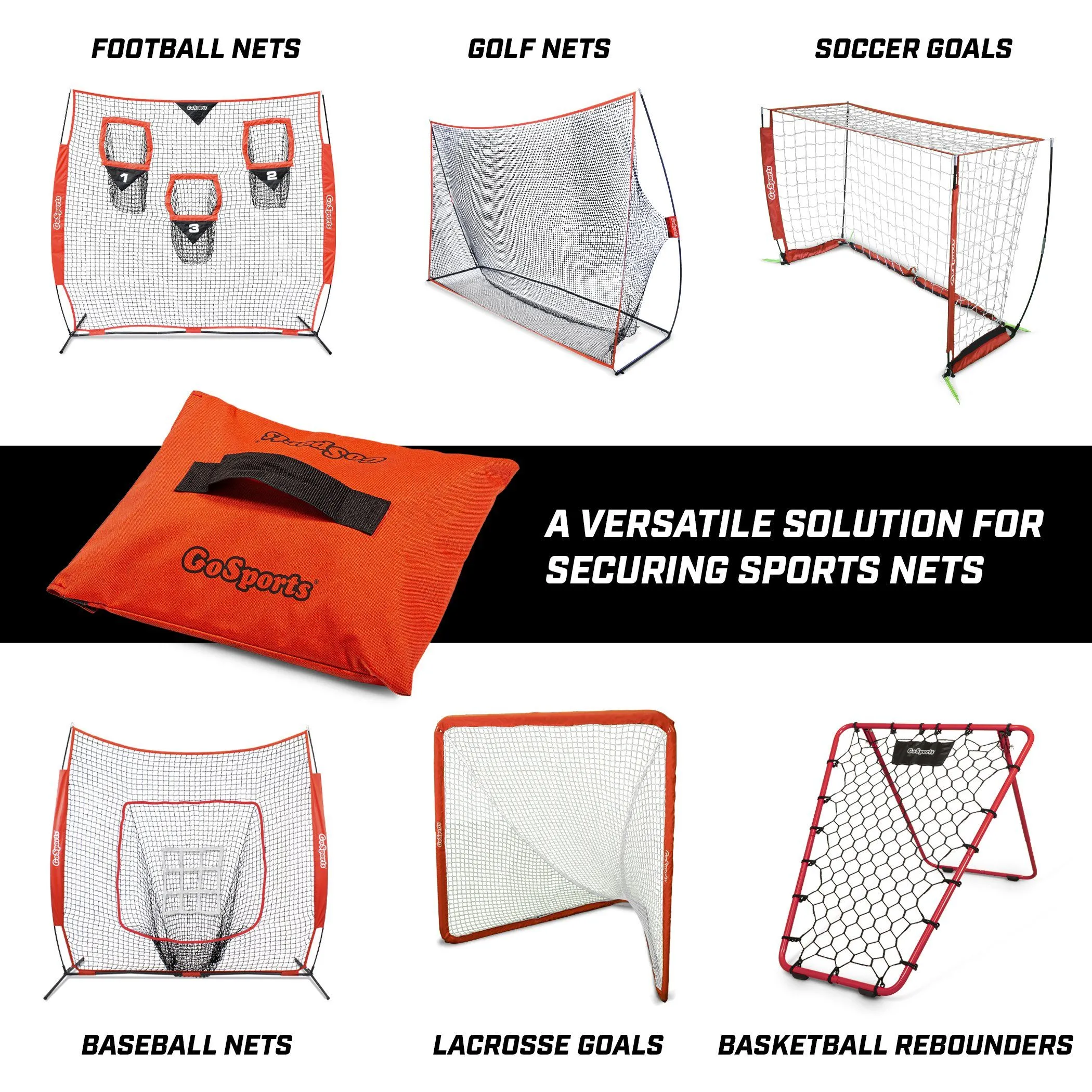 GoSports Sports Net Sand Bags - Weighted Anchors