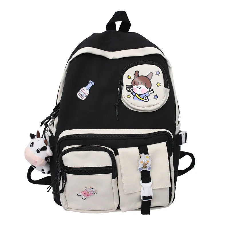 Kawaii Color Pop Cow Plushie Backpack