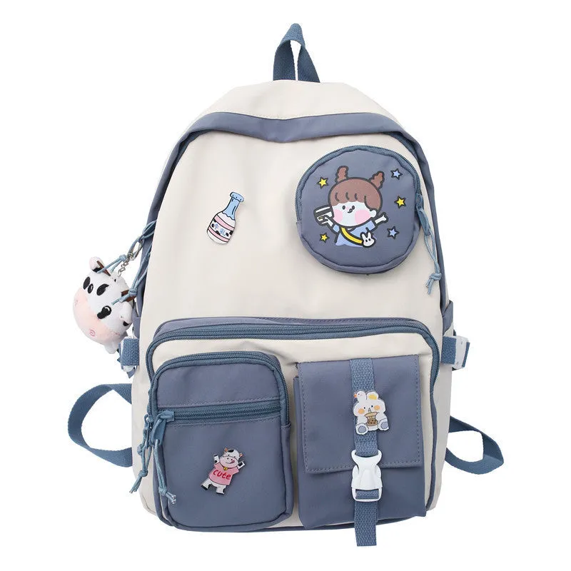 Kawaii Color Pop Cow Plushie Backpack