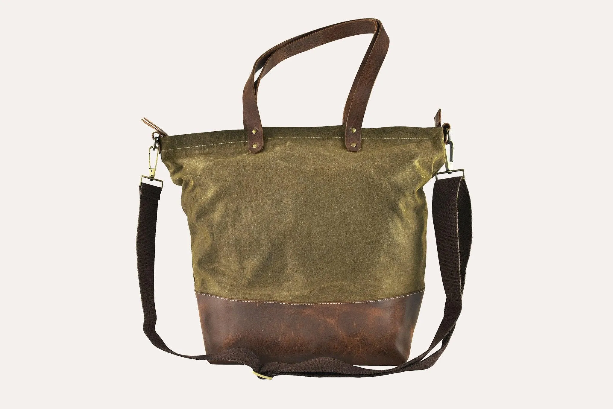 Kiko Leather Boyfriend Tote Canvas