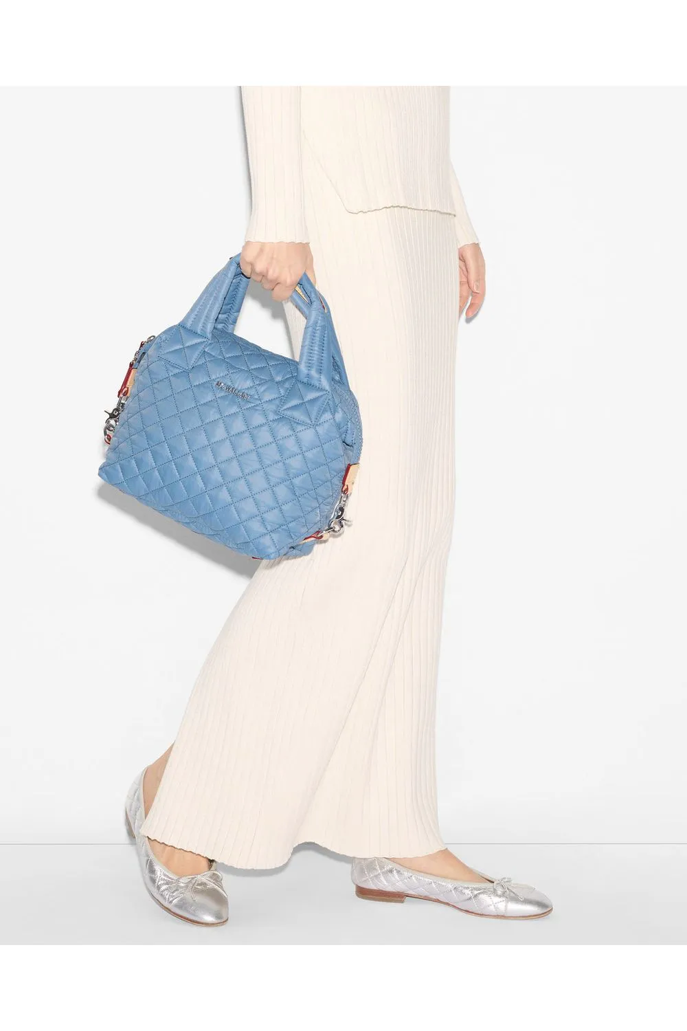 MZ Wallace Sutton Deluxe Small Quilted Bag 1286X1983 | Cornflower Blue