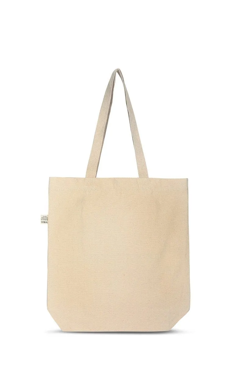 High-Quality White Cotton Canvas Tote Bag - Hakuna Matata Design