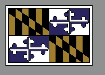 Purple & Gold Maryland Flag / Patch