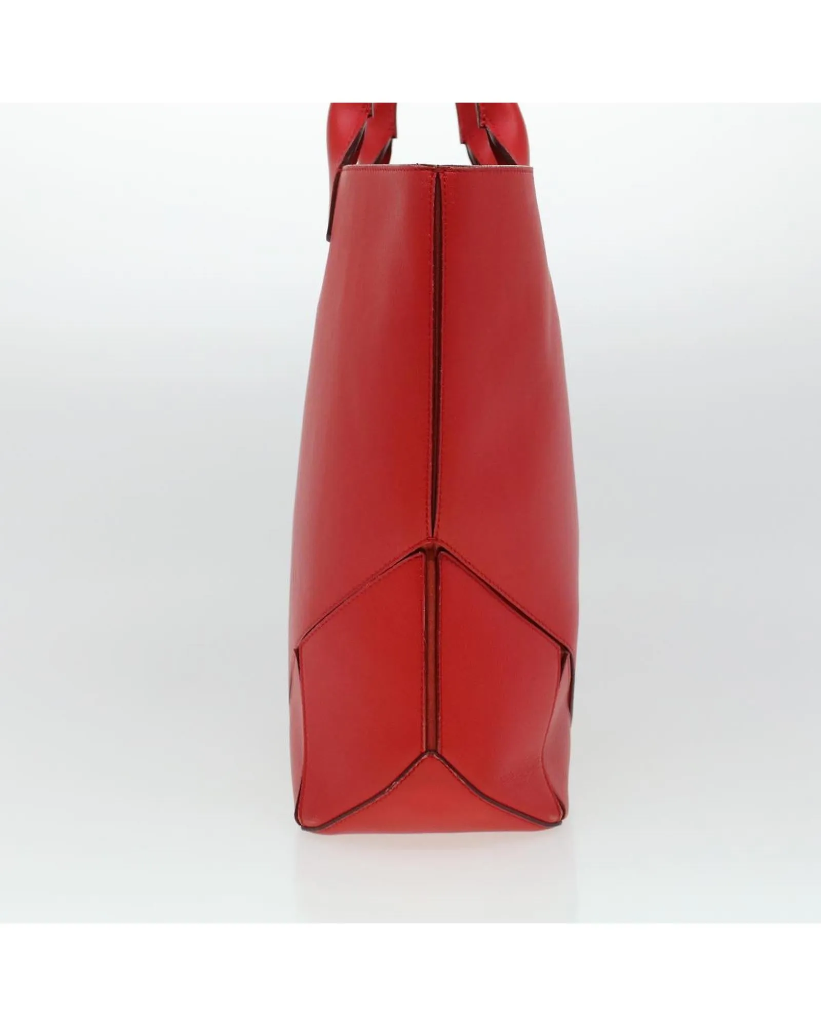 Red Leather Tote Bag