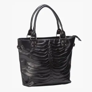 Skeleton Ribs Tote Handbag Addamscore Aesthetic