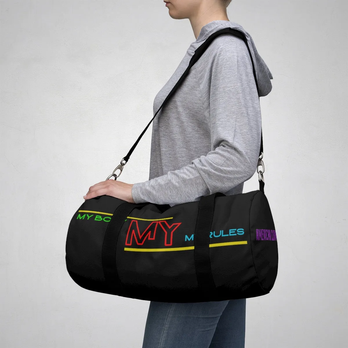 Sports Bag (My Body My Rules ) Black