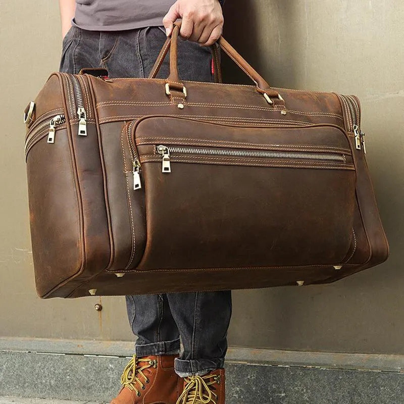 Travel Bag Weekender Bag Duffel Bag Men Overnight Bag Leather Luggage Bag Christmas Gifts