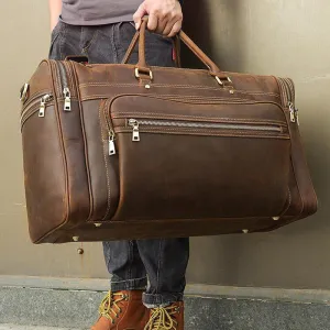 Travel Bag Weekender Bag Duffel Bag Men Overnight Bag Leather Luggage Bag Christmas Gifts