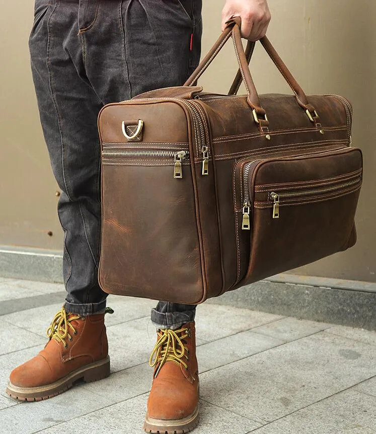 Travel Bag Weekender Bag Duffel Bag Men Overnight Bag Leather Luggage Bag Christmas Gifts