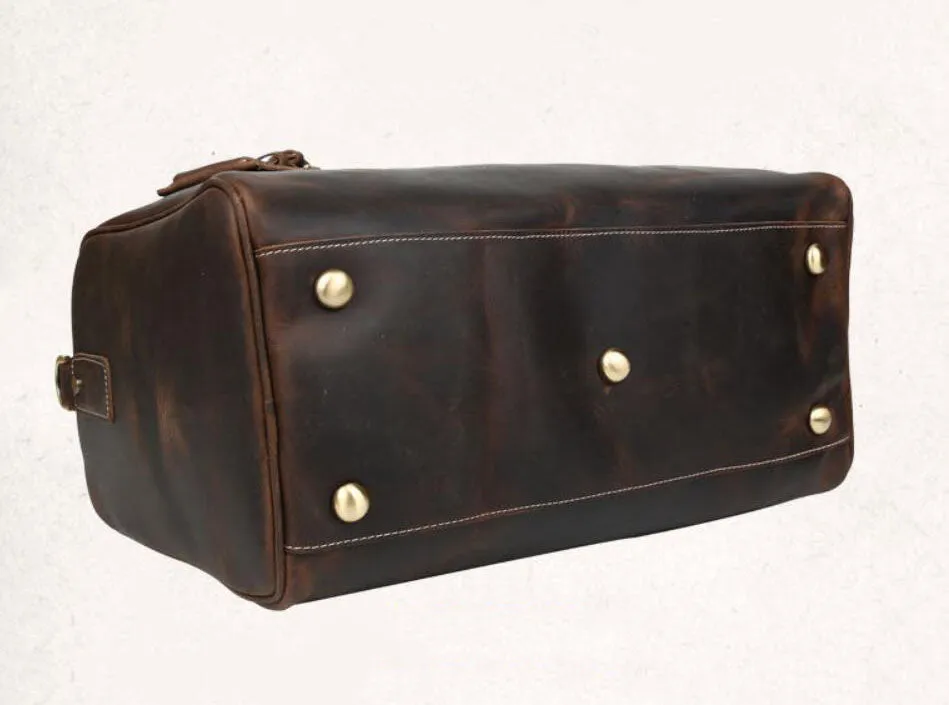 Travel Gifts Leather Duffle Bag Vintage Weekender Bag Men Overnight Bag Leather Travel Luggage Bag