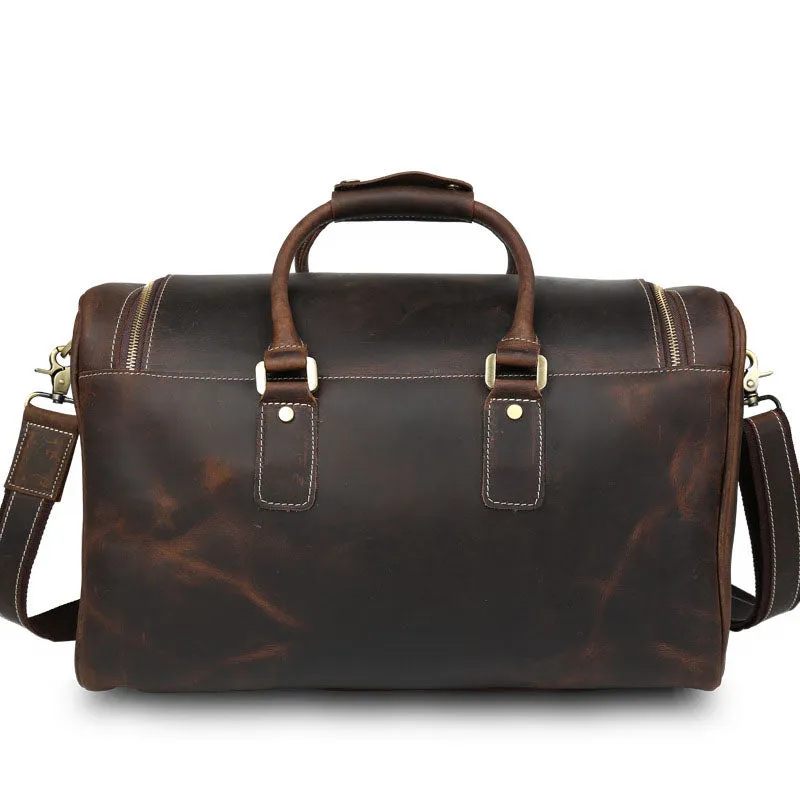 Travel Gifts Leather Duffle Bag Vintage Weekender Bag Men Overnight Bag Leather Travel Luggage Bag