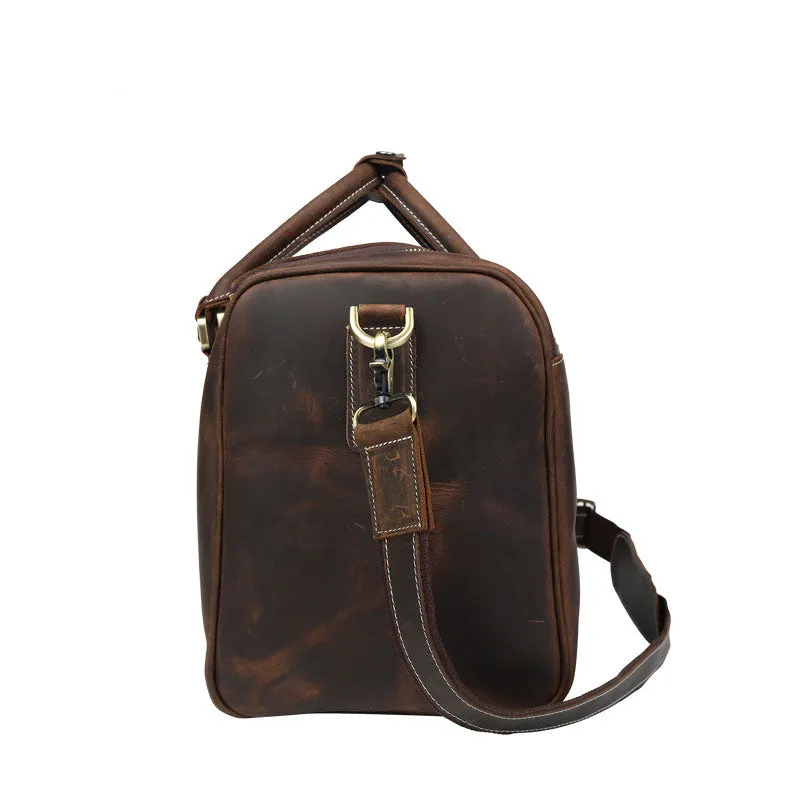 Travel Gifts Leather Duffle Bag Vintage Weekender Bag Men Overnight Bag Leather Travel Luggage Bag